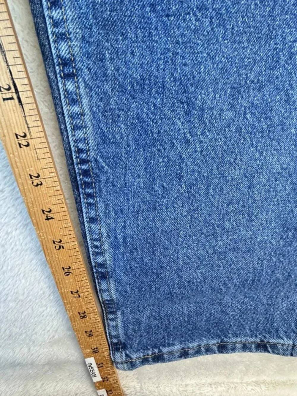 VTG Lee Straight Jeans Mens 42x32 Blue Denim Relaxed Fit Dead Stock Sears